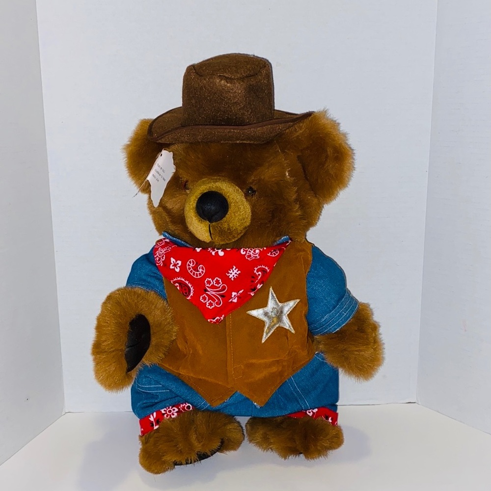 Vintage 1997 Vincent Thompson Blue Bell Bear 17”